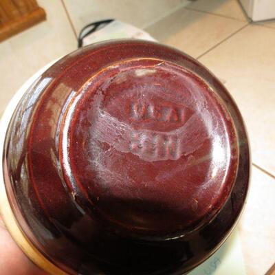 Vintage Bowl Pottery Brown Marked USA - Item # 134