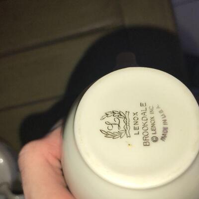 Lenox Brookdale China Creamer and Sugar with Lid - Item # 197