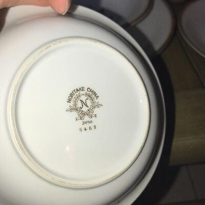 Vintage 5 Piece Place Setting Nortake Pattern 5463 by Nortake Dinner Plate Salad Plate Cup Berry Bowl Cereal Salad Bowl - Item # 199