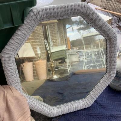 281 Wicker Mirror