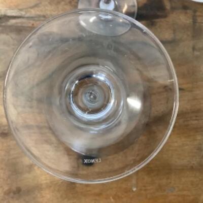 290 Four Lenox Tuscany Classics Martini Glasses and Glass Ice Bucket