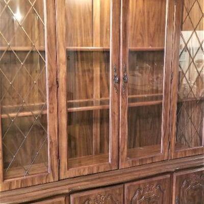 Lot #65  Classic Lighted China Cabinet - good condition