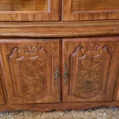 Lot #65  Classic Lighted China Cabinet - good condition