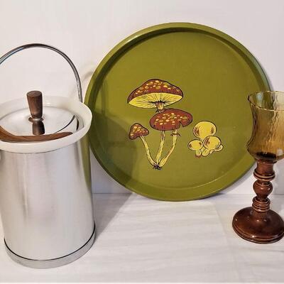 Lot #68  Mid Century Household Lot - Ice Bucket, etc