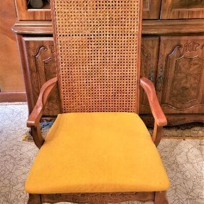 Lot #70  Mid-Century Cane Back Dining Room Set  