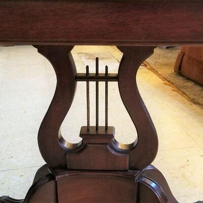 Lot #75  Nice Vintage Lyre Base Game Table