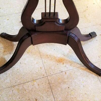 Lot #75  Nice Vintage Lyre Base Game Table