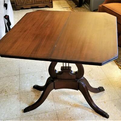 Lot #75  Nice Vintage Lyre Base Game Table