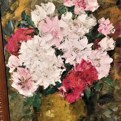 Lot #92  Wonderful Oil on Canvas Impressionist Painting by Listed Artist - Fresh to Market!