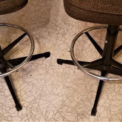 Lot #97  Pair of Mid-Century Swivel Bar Stools