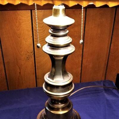 Lot #98  Single 1980's Brass Lamp  - works