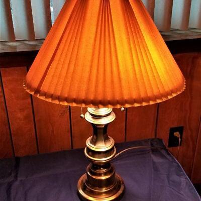 Lot #98  Single 1980's Brass Lamp  - works
