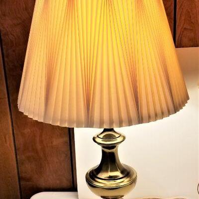 Lot #103  Pair of 1980's Brass Lamps - working condition