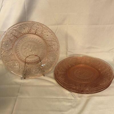 Lot 10 - Set of 4 Pink Tiara Sandwich Dinner Plates