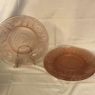 Lot 11 - Set of 4 Pink Tiara Sandwich Dinner Plates