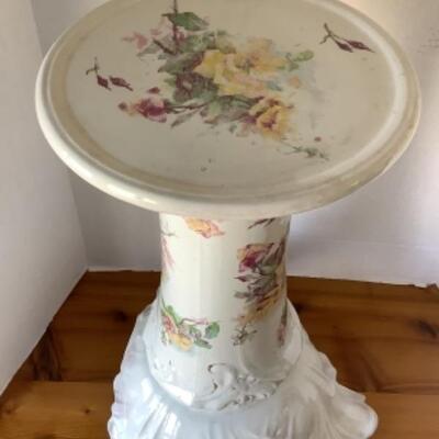 373 Porcelain Pedestal Plant Stand