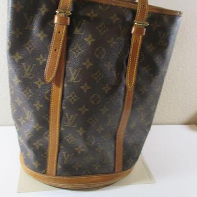 LOUIS VUITTON BUCKET GM SHOULDER BROWN TOTE SHOULDER BAG MONOGRAM SP0919 