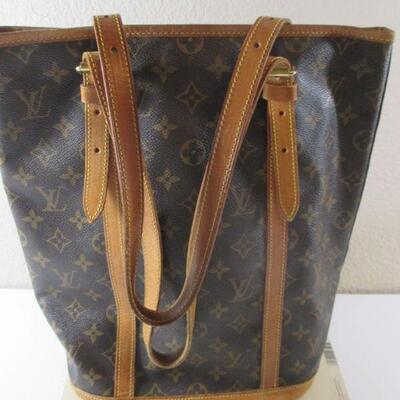 LOUIS VUITTON BUCKET GM SHOULDER BROWN TOTE SHOULDER BAG MONOGRAM SP0919 