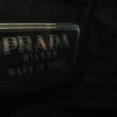 Black Canvas and leather Prada Handbag