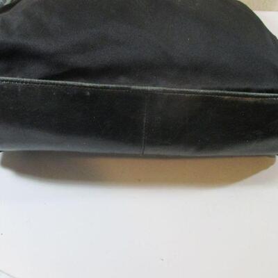 Black Canvas and leather Prada Handbag