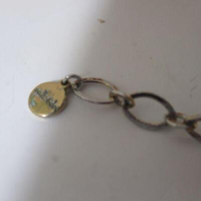  Stella and Dot Vintage Bib Choker beige stoneware with Clear Rhinestone 