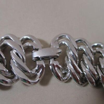 Monet Silver Vintage Chain Link Choker 