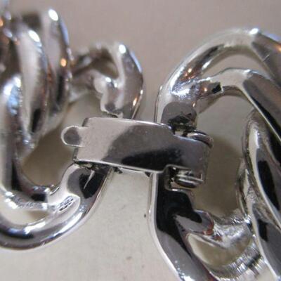 Monet Silver Vintage Chain Link Choker 