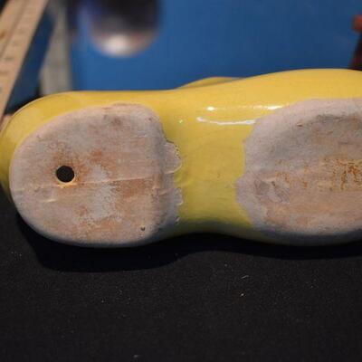 1947 McCoy Dutch Box Shoe Planter - Yellow