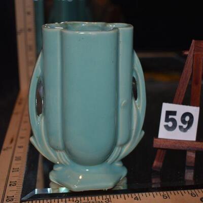 McCoy 2-Handled Vase - Aqua/Blue 
