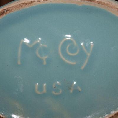 1960 McCoy Harmony Boat Planter - Aqua 