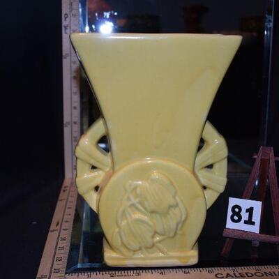 McCoy 2-handled Yellow Vase 