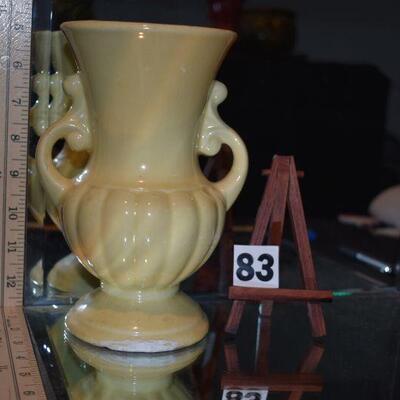 McCoy 2-Handled Yellow Vase 