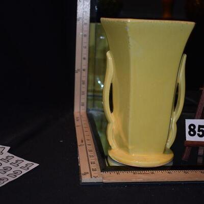 McCoy Yellow 2-handled Vase 