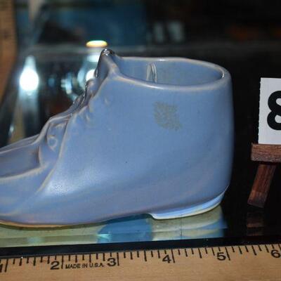 1940 McCoy Blue Jane Shoe Planter 