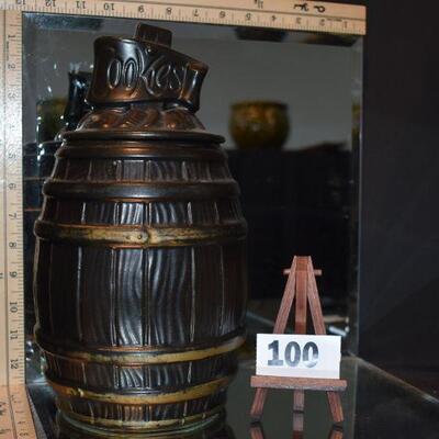 McCoy Barrel Cookie Jar with Lid - Black