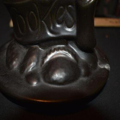McCoy Barrel Cookie Jar with Lid - Black