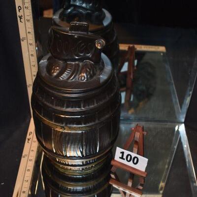 McCoy Barrel Cookie Jar with Lid - Black