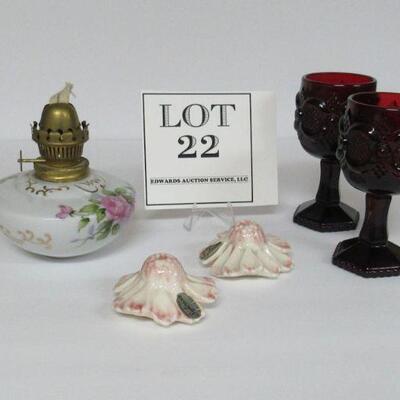 Sylvan's California Salt/Pepper, 2 Avon Cape Cod Wines, Lamp Bottom