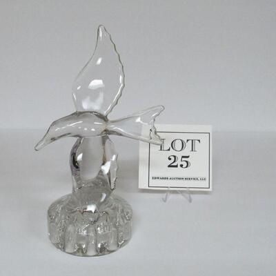 Vintage Cambridge Glass Co Seagull Flower Frog