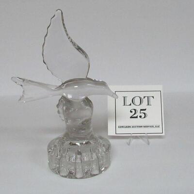 Vintage Cambridge Glass Co Seagull Flower Frog