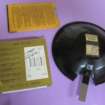 Vintage Flashbulbs, Adapter Ring, Flash Diffuser, Snap Shot Dial