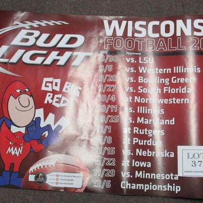 WI Badgers Bud Light 2014 Football Schedule - Neat Graphics