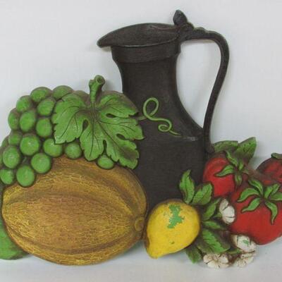 Kitchen Stuff, MCM Napkin Holder, Syroco 1975 Wall Plaque, Modern Spice Tins, more
