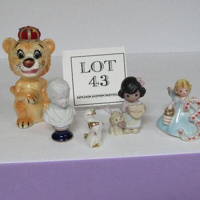 Vintage Nick Knacks, Josef Originals 3Yr Angel, Child's Bust, Enesco Girl, More