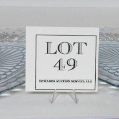 Large Blue Bubble Glass Platters