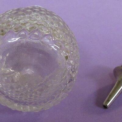 Vintage Pattern Glass & Pressed Glass, Heisey Relish, Oil Bottle, Green Vase, Green Snake Vase, Pattee Cross Creamer