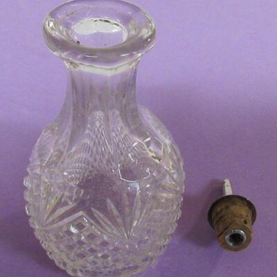 Vintage Pattern Glass & Pressed Glass, Heisey Relish, Oil Bottle, Green Vase, Green Snake Vase, Pattee Cross Creamer
