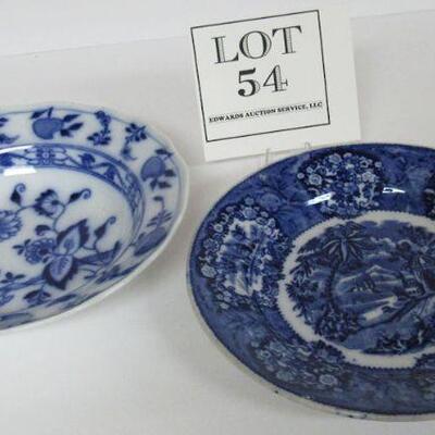 Meissen Cauldon England Blue Onion Soup Bowl & Maastricht Holland Plate
