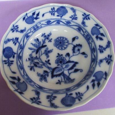 Meissen Cauldon England Blue Onion Soup Bowl & Maastricht Holland Plate