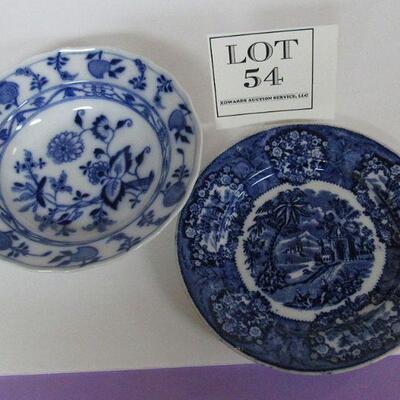 Meissen Cauldon England Blue Onion Soup Bowl & Maastricht Holland Plate